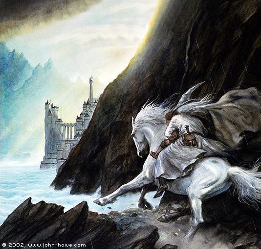 File:John Howe - Gandalf Approaches the Guarded City.jpg