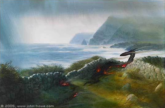 File:John Howe - The Dragon's Rampage.jpg