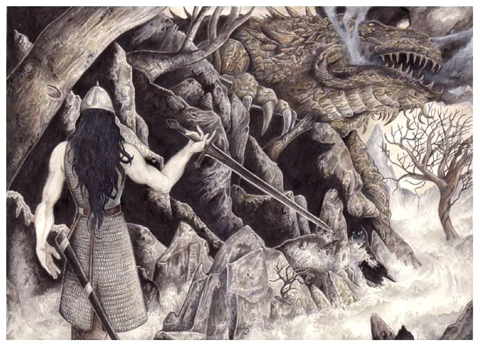 File:Peter Xavier Price - Turambar before Glaurung.jpg