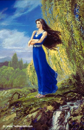Ted Nasmith - Lúthien at Tol Galen.jpg
