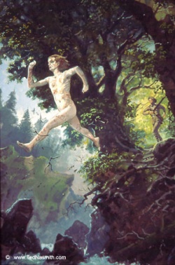 Ted Nasmith - Saeros' Fatal Leap 2.jpg